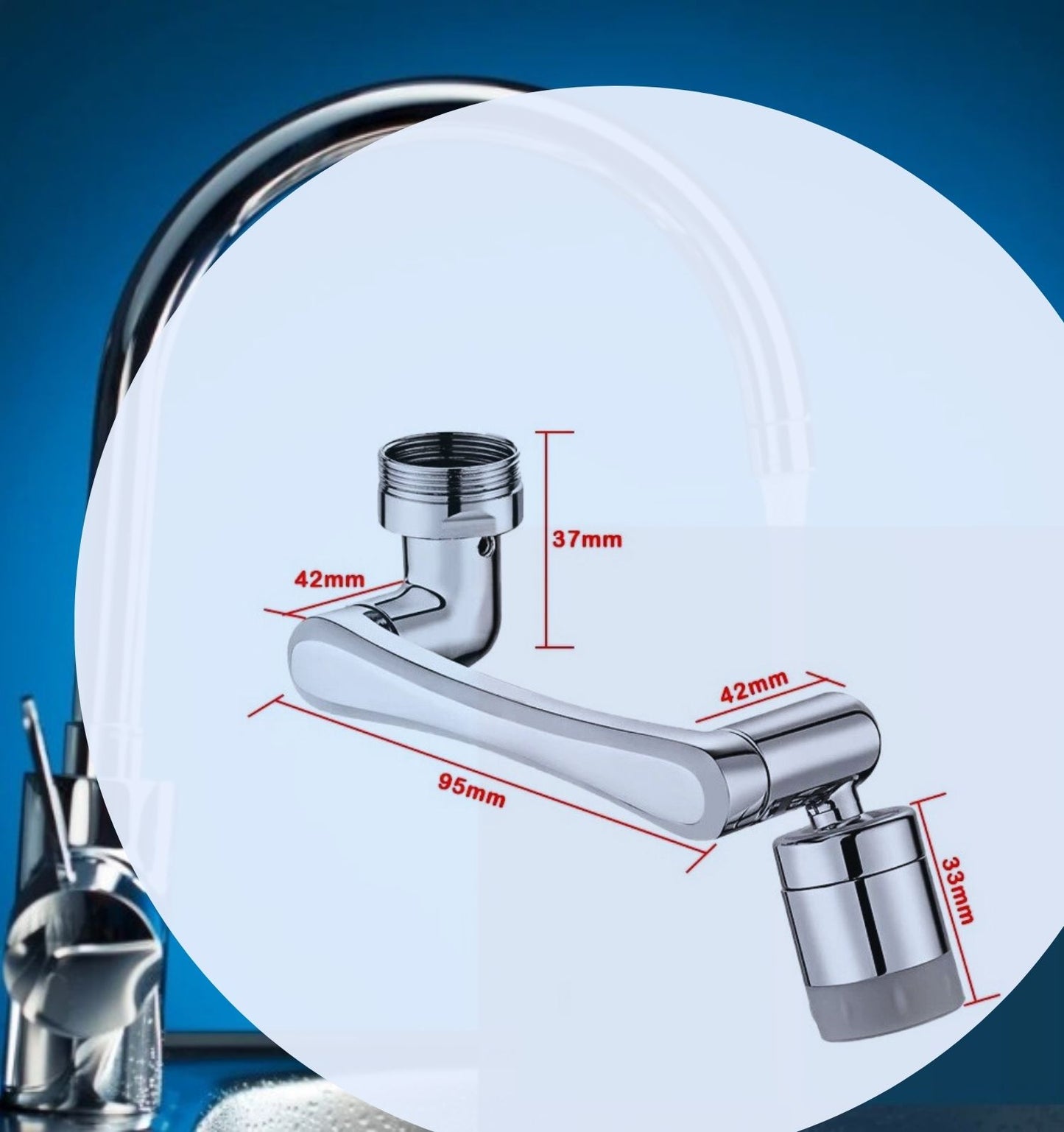 Robinet articulé rotatif multifonction 1080°