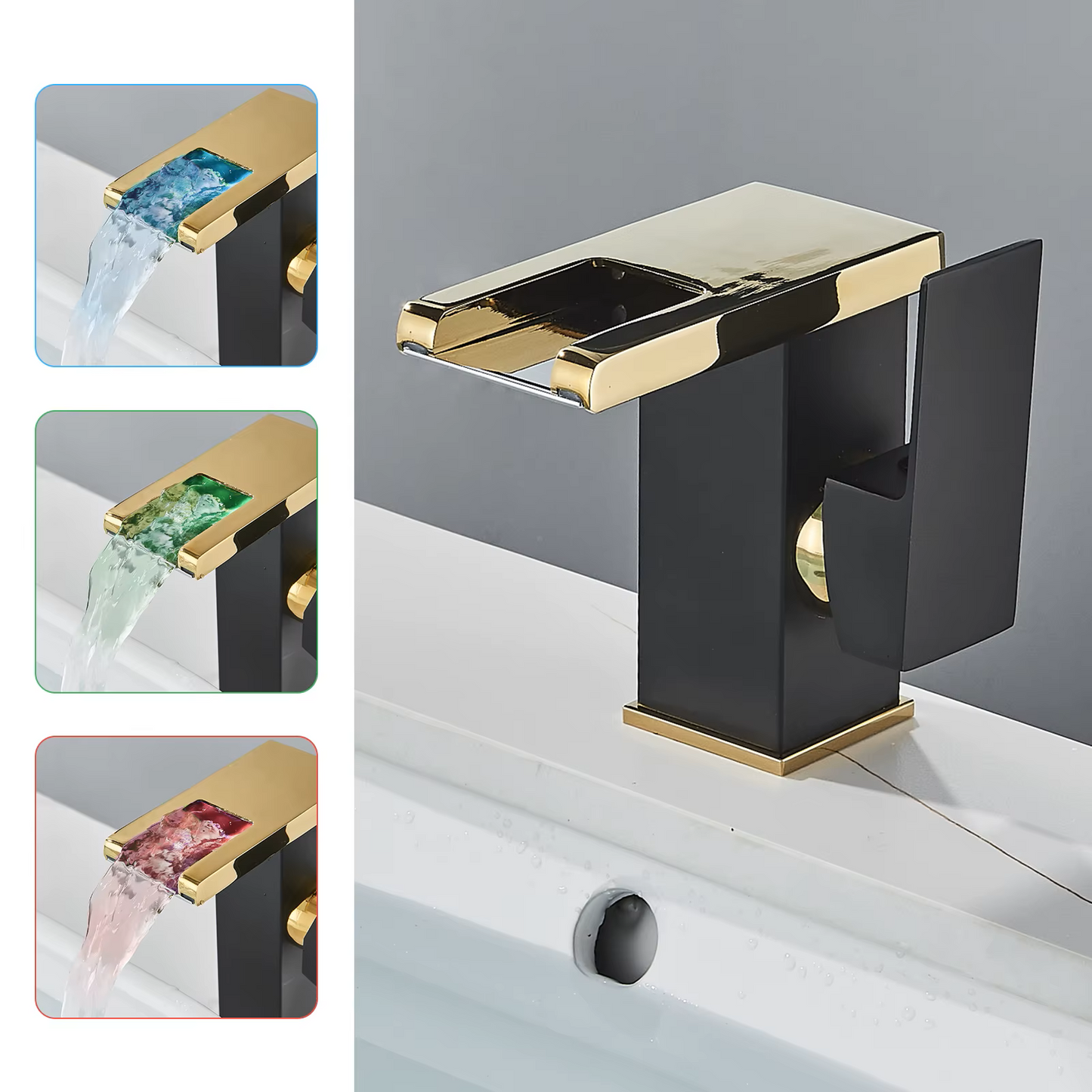 Mitigeur lavabo | Cascade LED