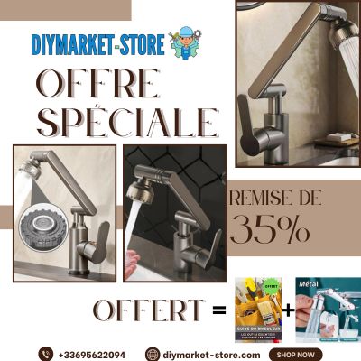 Robinet de cuisine-multi-directionnel 360°