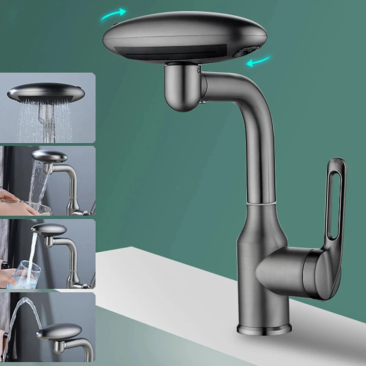Mitigeur lavabo - MultiFlow Inox gris