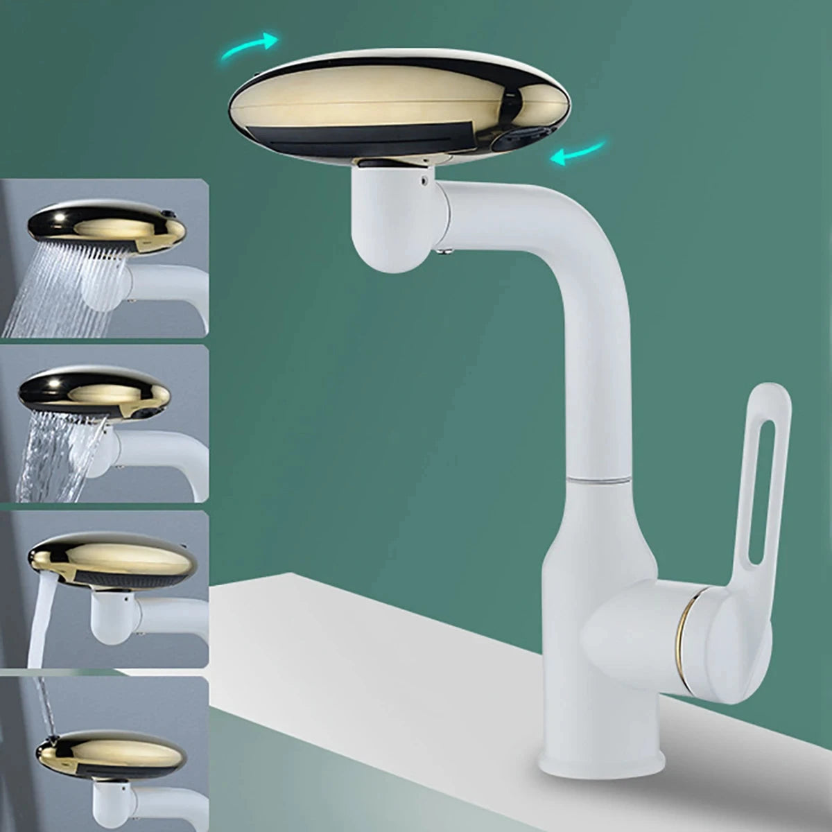 Mitigeur lavabo - MultiFlow Inox Or