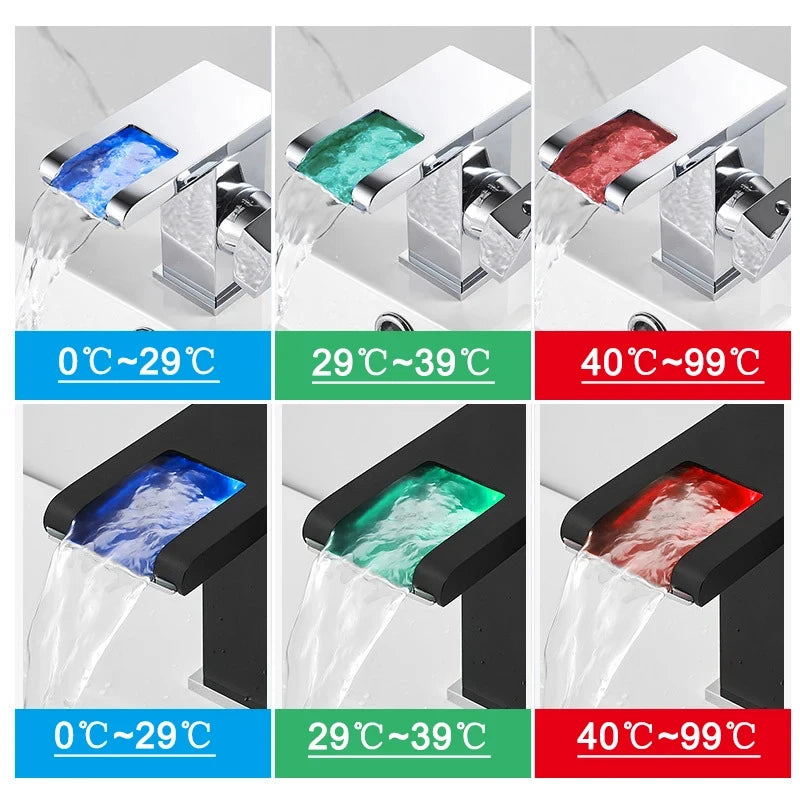 Mitigeur lavabo | Cascade LED52