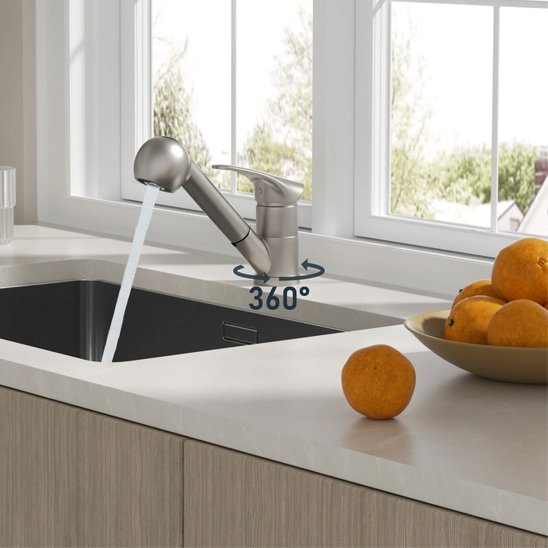 Robinet de cuisine extractible | Premium inox