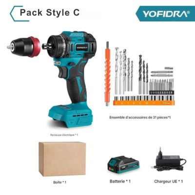 Perceuse visseuse sans fil-YOFIDRA 18V