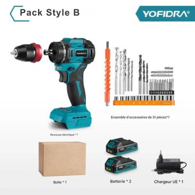 Perceuse visseuse sans fil-YOFIDRA 18V