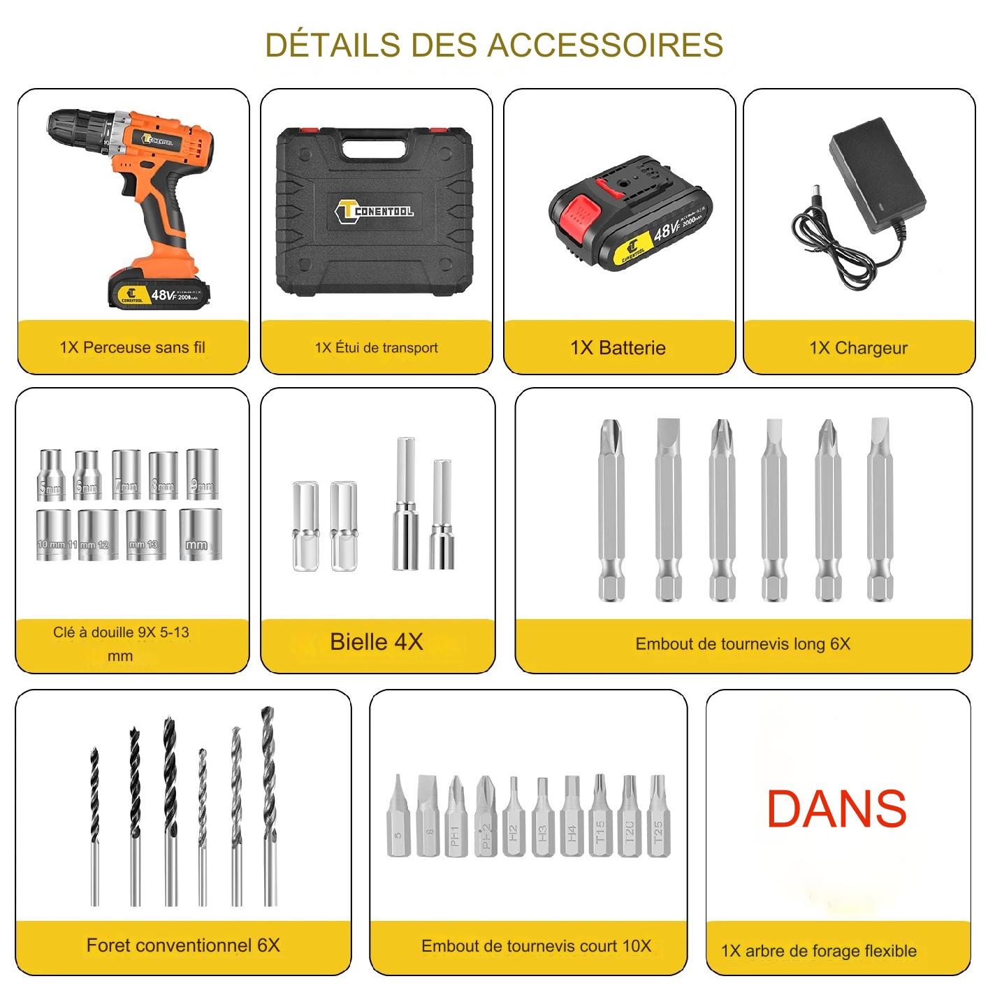 Perceuse visseuse - sans fil 48VF