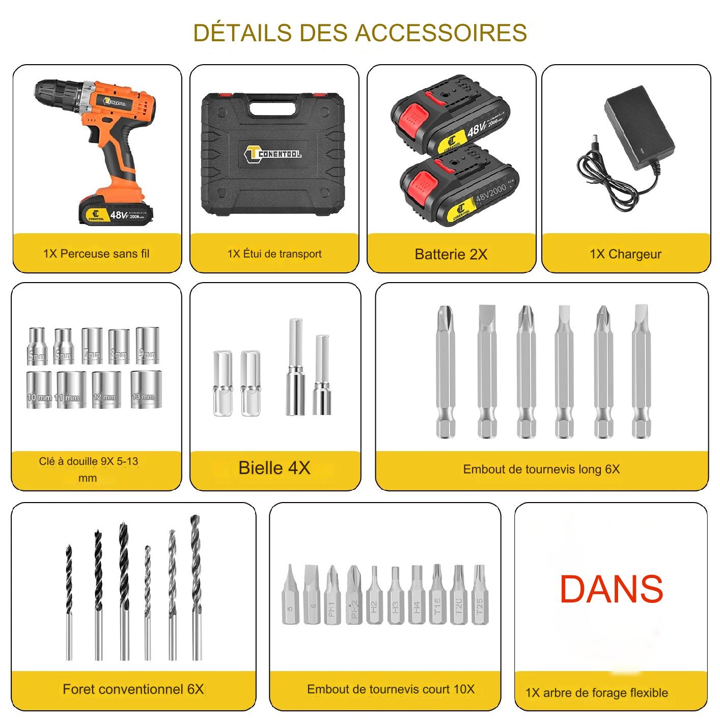 Perceuse visseuse - sans fil 48VF