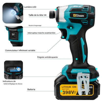 Perceuse visseuse - sans fil 18V 688Nm