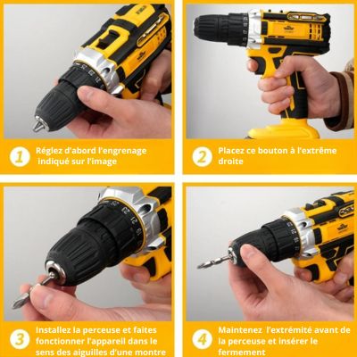 Perceuse visseuse - sans fil LYUWO