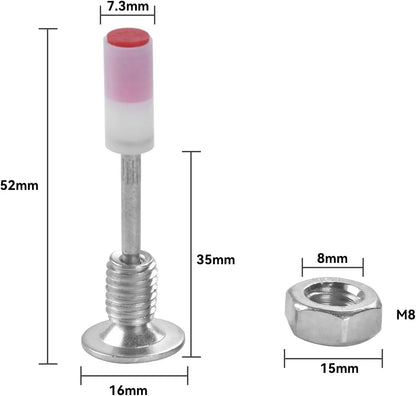 Rivets-rond M8 dimensions