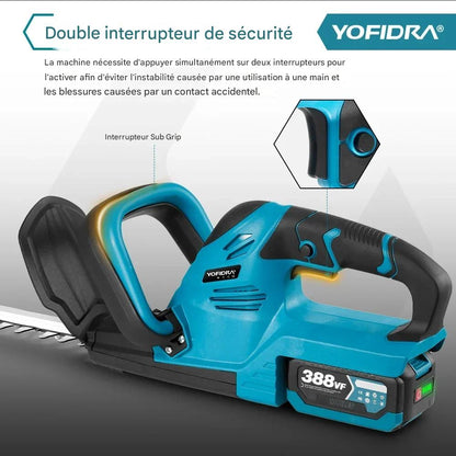 ✂️ Taille-haie électrique sans fil YOFIDRA 22" – Puissance & Polyvalence pour un Jardin Impeccable