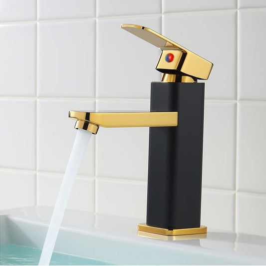 Mitigeur lavabo - noir doré