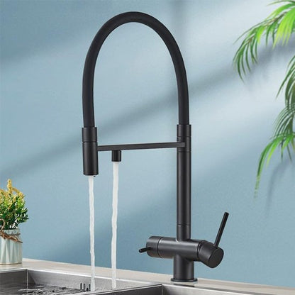Robinet de cuisine | Design Noir Mat 360°