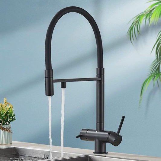 Robinet de cuisine | Design Noir Mat 360°